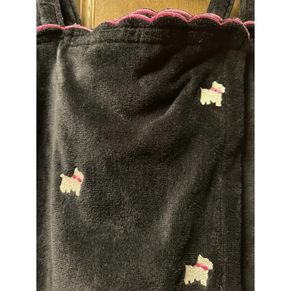 CHARTER CLUB Women's Small‎ Scottie lovers Dog Print Black TOWEL WRAP S *read